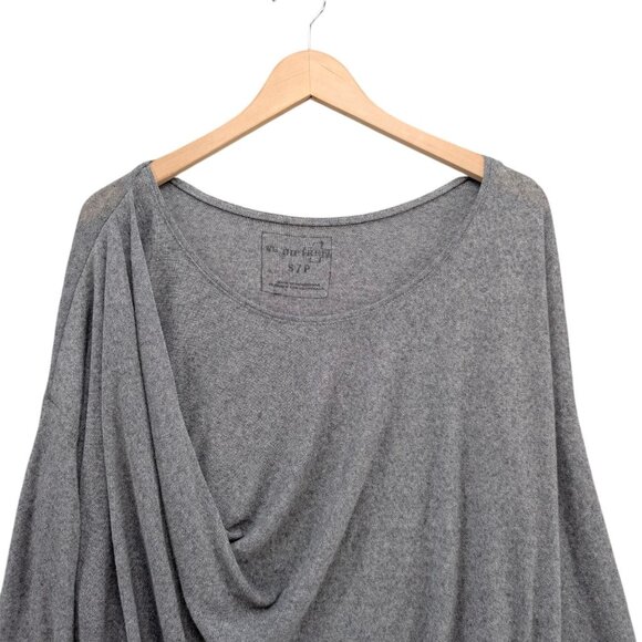 We The Free People Drape Top Womens Grey Long Sleeve Thin Lightweight Size S - Picture 3 of 8